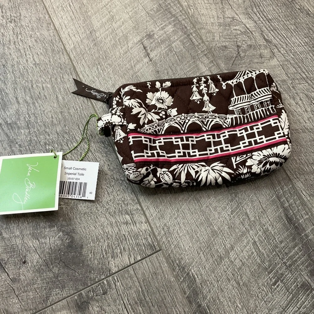 Vera Bradley Small Cosmetic Imperial Toile Makeup Bag Purse NWT